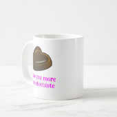 Liefde en een chocoladehart koffiemok (Voorkant links)