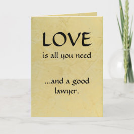 Liefde en een Goede Advocaat Bedankkaart