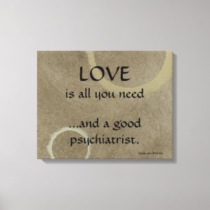 Liefde en een goede psychiater - Circles Canvas Afdruk
