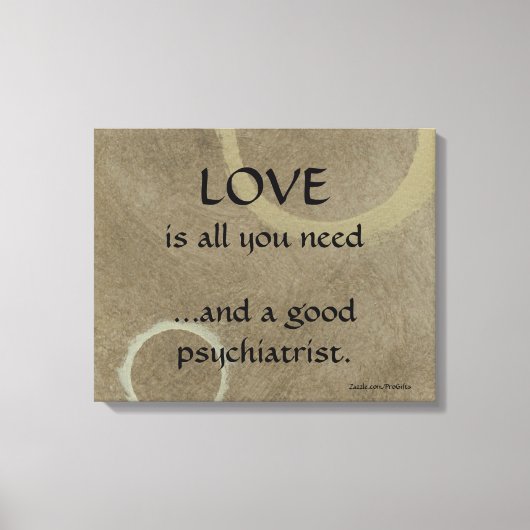 Liefde en een goede psychiater - Circles Canvas Afdruk (Voorkant)