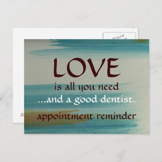 Liefde en een goede tandarts briefkaart (Voorkant / Achterkant)
