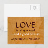 Liefde en een goede tandarts briefkaart (Voorkant / Achterkant)