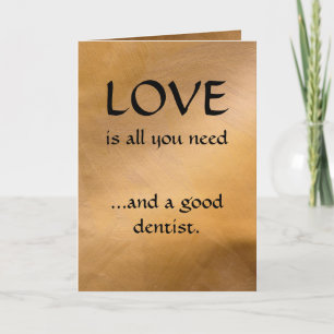 Liefde en een Goede Tandarts Feestdagen Kaart