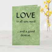 Liefde en een Goede Tandarts Kaart (Gele Bloem)