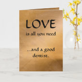Liefde en een goede tandarts kaart (Gele Bloem)