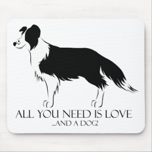 Liefde en een hond muismat