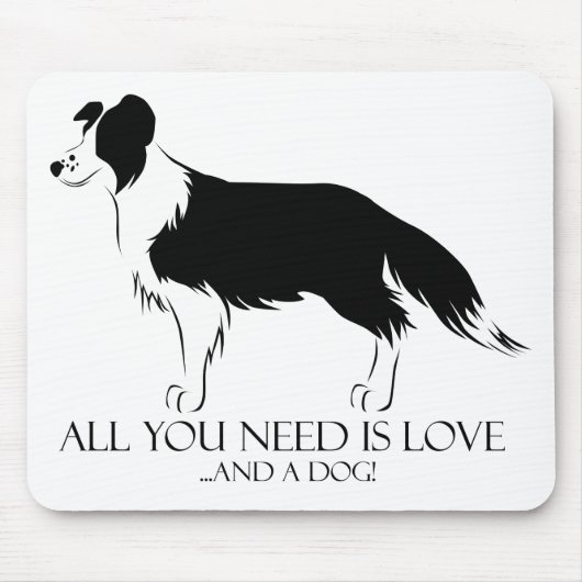Liefde en een hond muismat (Voorkant)