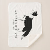 Liefde en een hond sherpa deken (Voorkant)