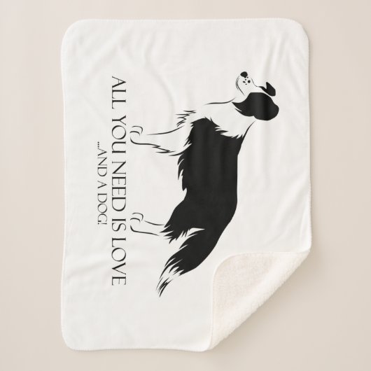 Liefde en een hond sherpa deken (Voorkant)