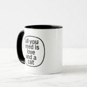Liefde en een kat mok (Voorkant links)