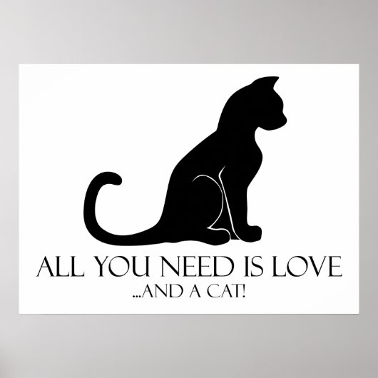 Liefde en een kat poster (Voorkant)