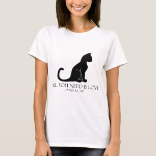 Liefde en een kat t-shirt
