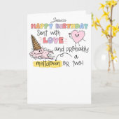 Liefde en een Meltdown-ijsje ADHD Autisme Kaart (Gele Bloem)