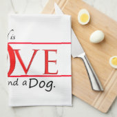 Liefde en een pommeren keukenhanddoek (Quarter Fold)