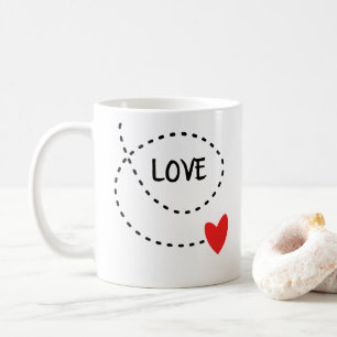 Liefde En Een Rode Hart Koffiemok