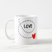 Liefde En Een Rode Hart Koffiemok (Links)