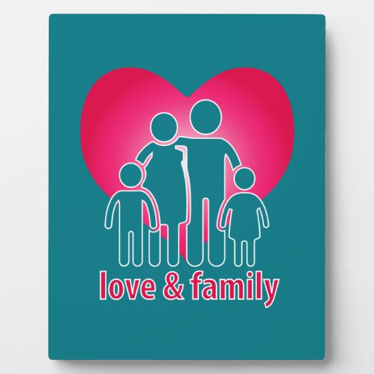 Liefde en familie fotoplaat (Voorkant)