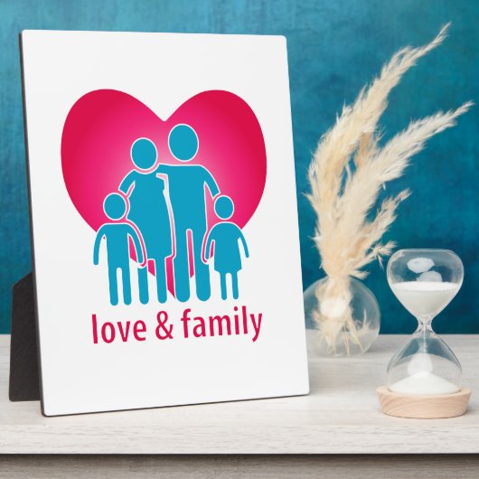 Liefde en familie fotoplaat (Zijkant)