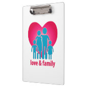 Liefde en familie klembord (Links)