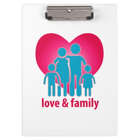 Liefde en familie klembord (Voorkant)