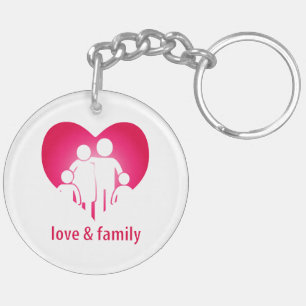 Liefde en familie sleutelhanger