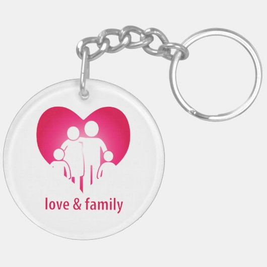 Liefde en familie sleutelhanger (Achterkant Links)
