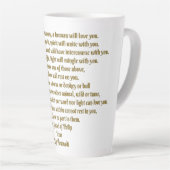 Liefde en geest latte mok (Rechterhoek)