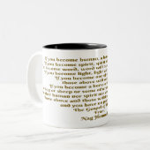 Liefde en geest tweekleurige koffiemok (Voorkant links)