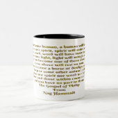 Liefde en geest tweekleurige koffiemok (Center)