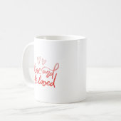 liefde en geliefd zijn koffiemok (Voorkant links)