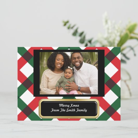 Liefde en Geloof Aangepaste Kerst Kaart (Staand voorkant)