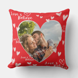 Liefde en geloof foto gepersonaliseerde valentijn  kussen