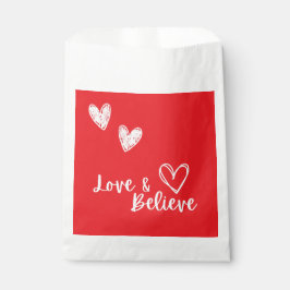 Liefde en Geloof Valentijnsdag cadeaupapier Bedankzakje
