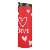 Liefde en geloof Valentijnsdag geschenk Thermosbeker (Geroteerd rechts)