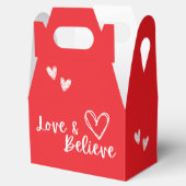 Liefde en Geloof Valentijnsdag rood wit geschenk Bedankdoosjes (Geopend)