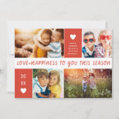 Liefde en Geluk Collage Valentijn Foto Feestdagenkaart (Voorkant)