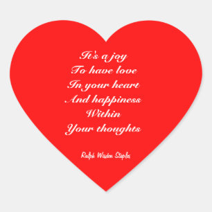 Liefde en geluk hart sticker