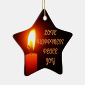 LIEFDE EN GELUK, KERSTSTER, KERAMISCH ORNAMENT (Rechts)