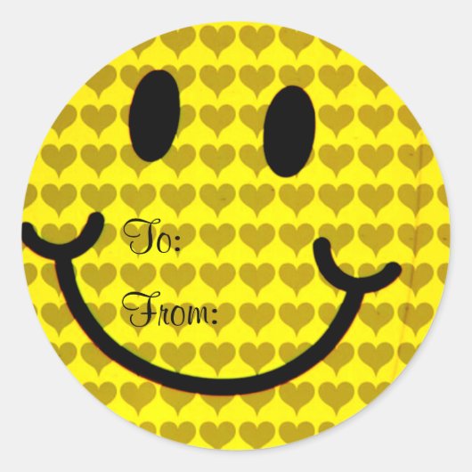 Liefde en geluk_ ronde sticker (Voorkant)