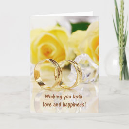 "Liefde en geluk" Weddenningkaart Notitiekaartje