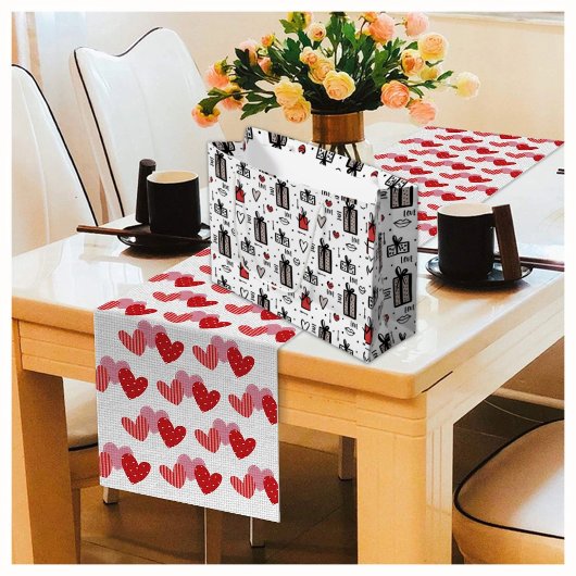 Liefde en Geschenken Valentijnsdag Hand Getrokken  Groot Cadeauzakje