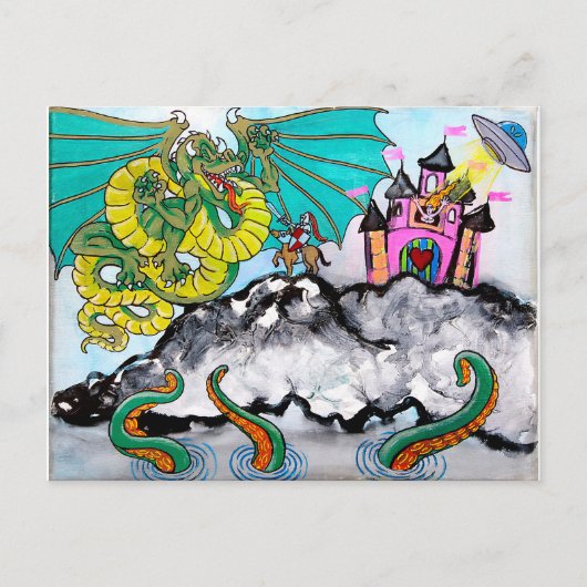 liefde en gevaar briefkaart (Voorkant)