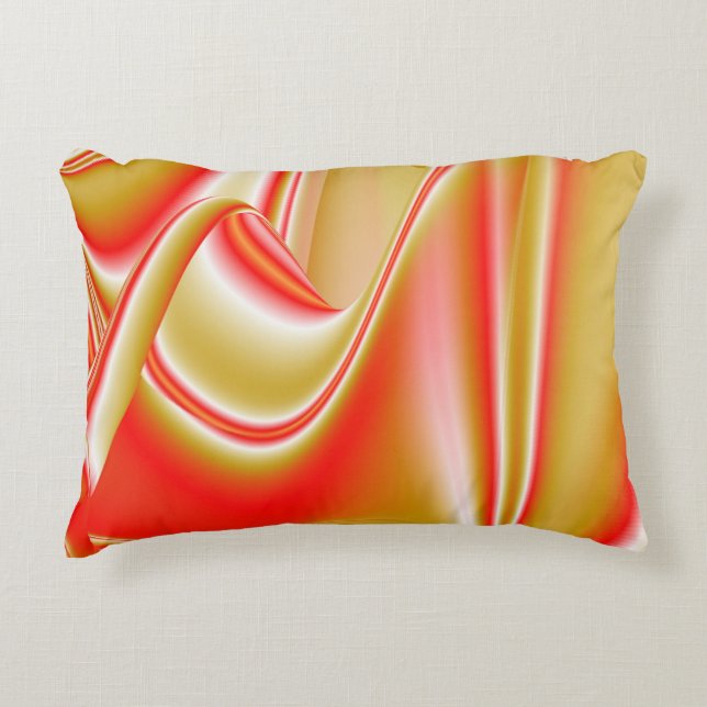 Liefde en Goud Abstract 3D Rainbowart Accent Kussen (Voorkant)