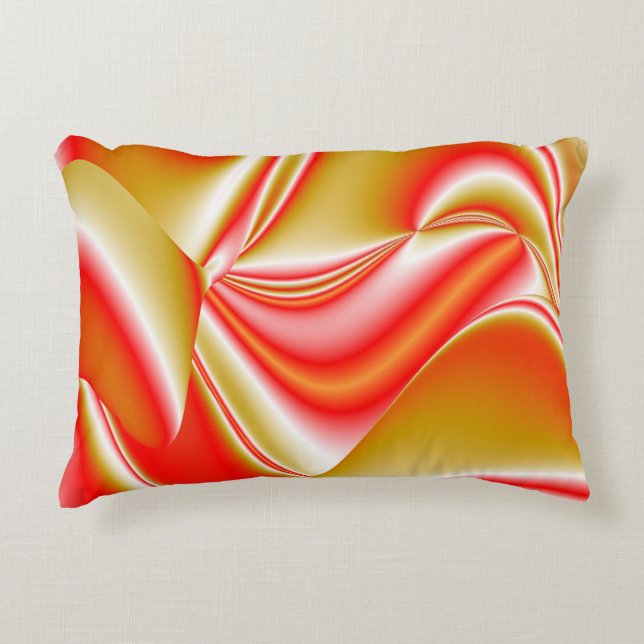 Liefde en Goud Abstract 3D Rainbowart Accent Kussen (Voorkant)