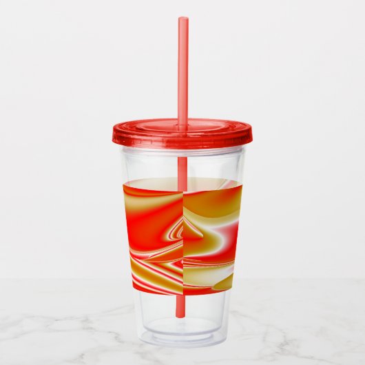 Liefde en Goud Abstract 3D Rainbowart Acryl Drinkbeker (Rechts)