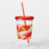 Liefde en Goud Abstract 3D Rainbowart Acryl Drinkbeker (Links)