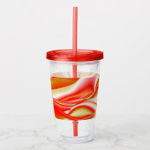 Liefde en Goud Abstract 3D Rainbowart Acryl Drinkbeker (Voorkant)