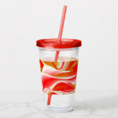 Liefde en Goud Abstract 3D Rainbowart Acryl Drinkbeker (Achterkant)