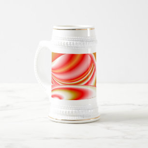 Liefde en Goud Abstract 3D Rainbowart Bierpul