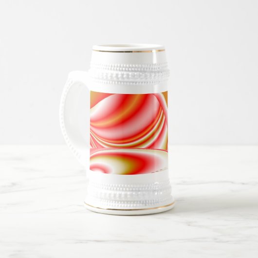 Liefde en Goud Abstract 3D Rainbowart Bierpul (Voorkant links)